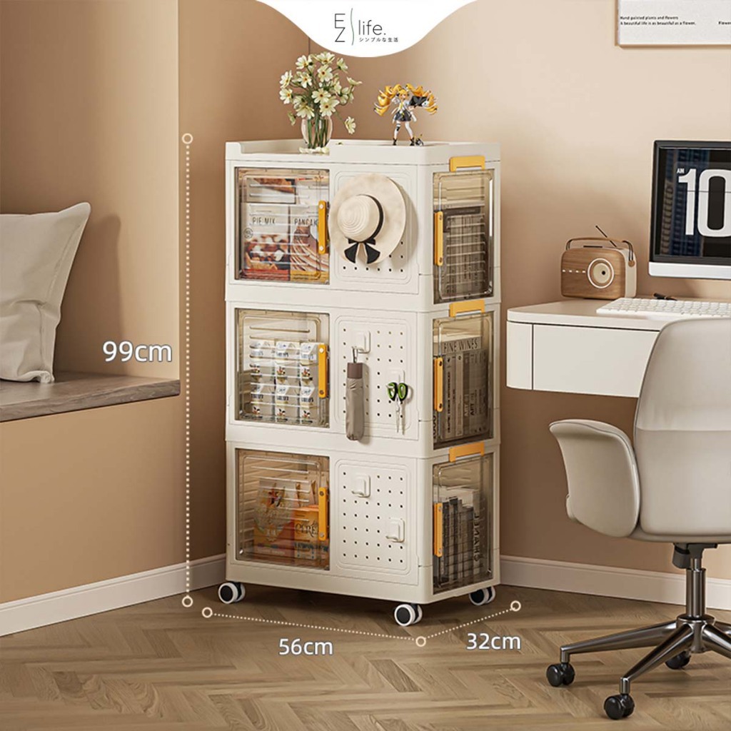 3 Layers Storage Cabinet Foldable Box Multifunctional Storage Cabinet ...