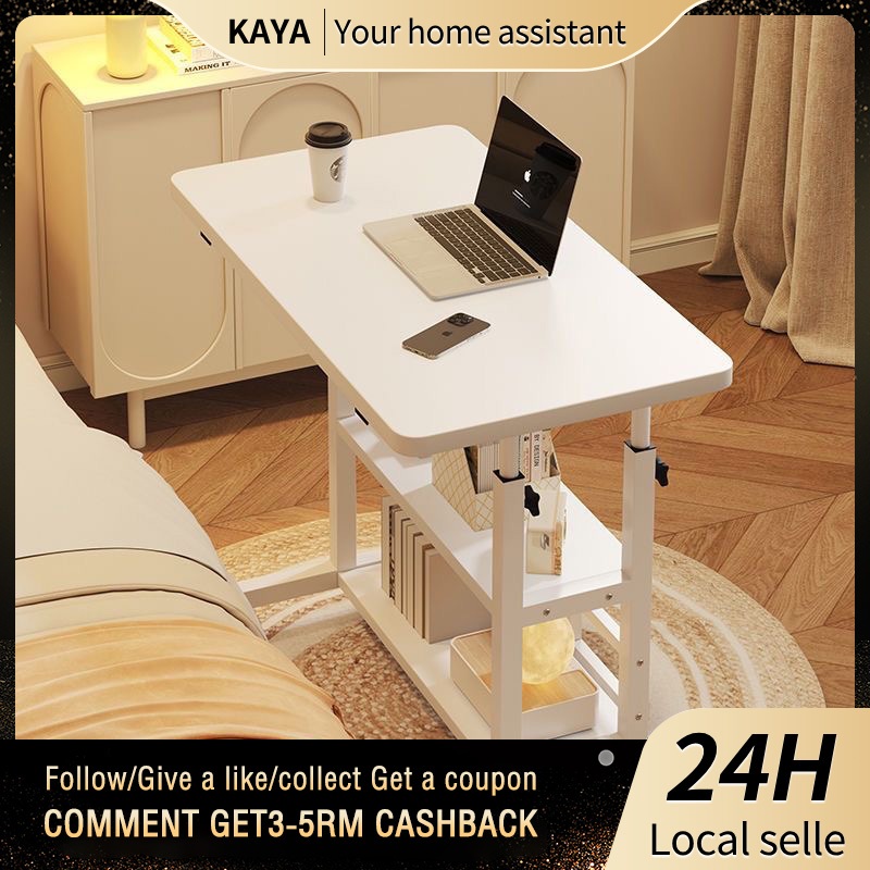 Kaya Adjustable Height Lifting Table with Wheel Bedside Laptop Table ...