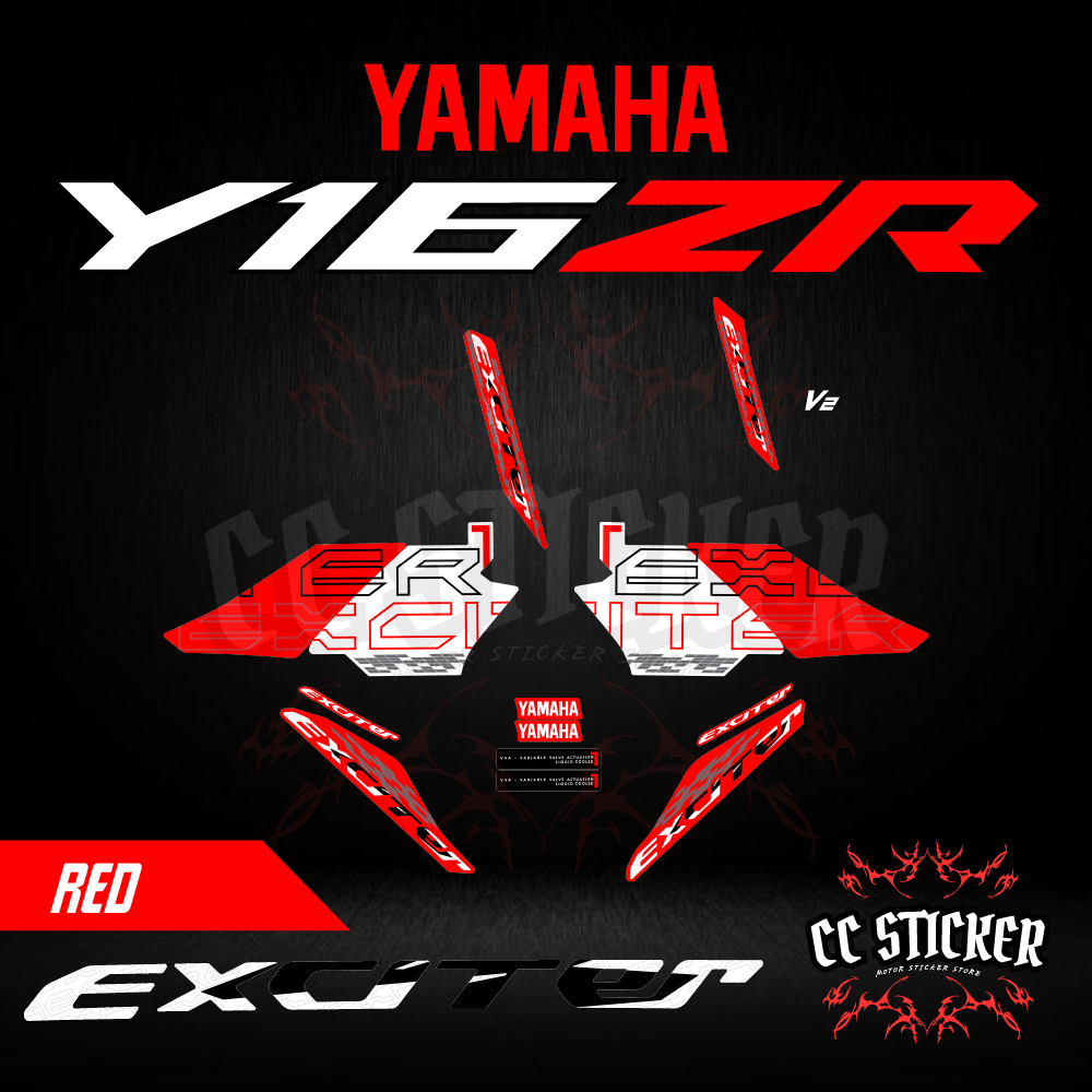 YAMAHA Y16ZR 155 V1 V2 ABS | STICKER STRIPE MOTOR AEROX EXCITER DESIGN ...