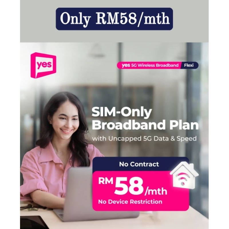 YES POSTPAID PLAN POWER35 / PLAN FLAXI INFINIT 58 UNLIMITED 5G UNCAPPED ...