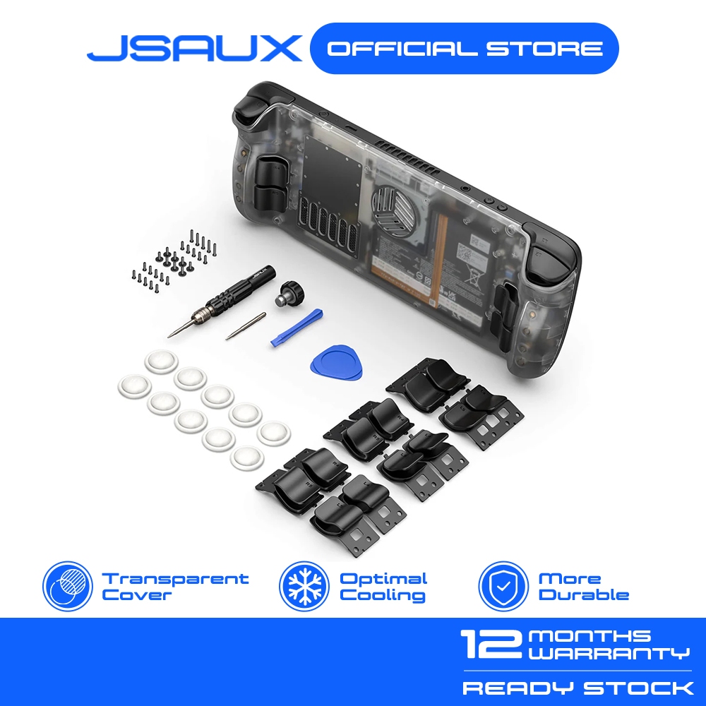 JSAUX PC0106D Transparent Back Plate V2 upgraded for Steam Deck LCD ...