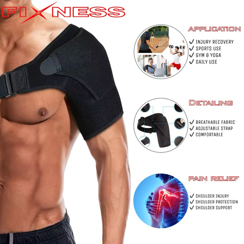 Shoulder Support Injury Protection Adjustable Free Size Fixness For ...