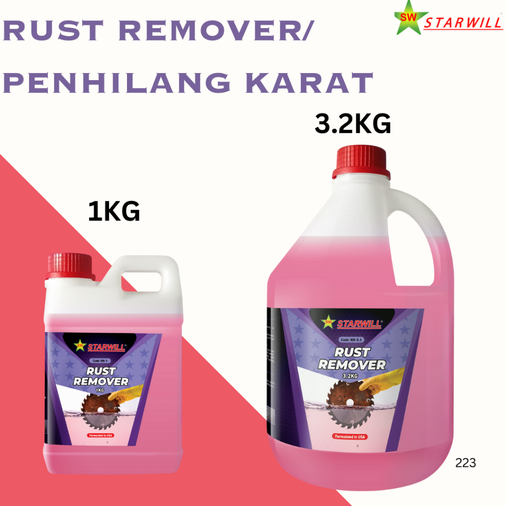 RustRemoverBrandStarwill-1kg&3.2kg/PenhilangKaratBrandStarwill | Shopee ...
