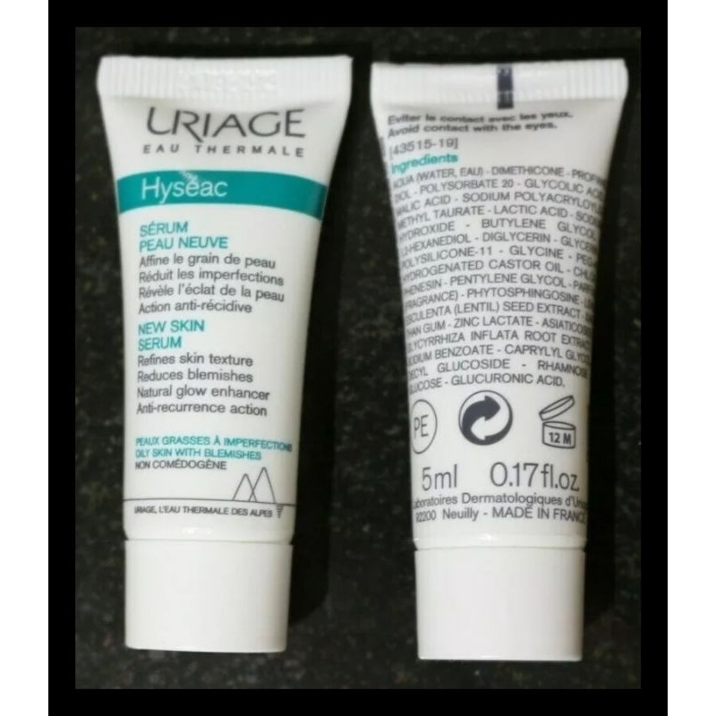 Trial Pack 15ml Uriage Hyseac Serum New Skin | Shopee Malaysia