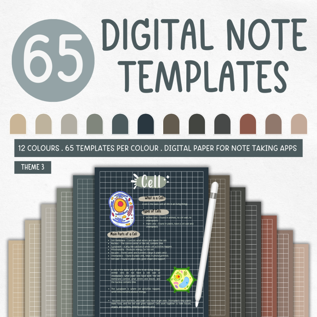 (PDF) Digital Note Paper Templates Notetaking for goodnotes notability ...