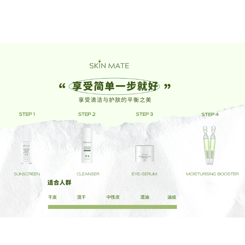 SkinMate 4件套全方位护肤套组 Ready Stock SkinMate 4-Piece Skincare Bundle Set 超值 ...