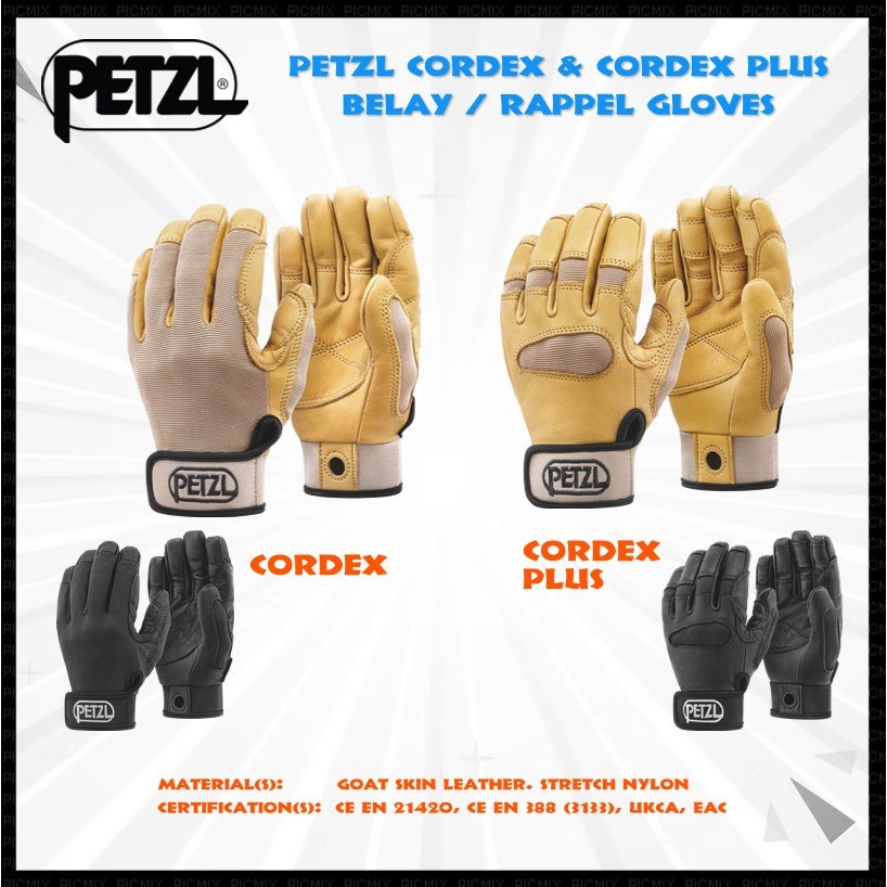 Petzl Gloves Cordex Plus K53 Mid-weight Belay and Rappel Gloves | PH