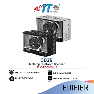 Edifier QD35 - Tabletop Bluetooth Speaker | 35W GaN charger | AUX In | USB A | Gallium Nitride Smart Charging | Hi-Res
