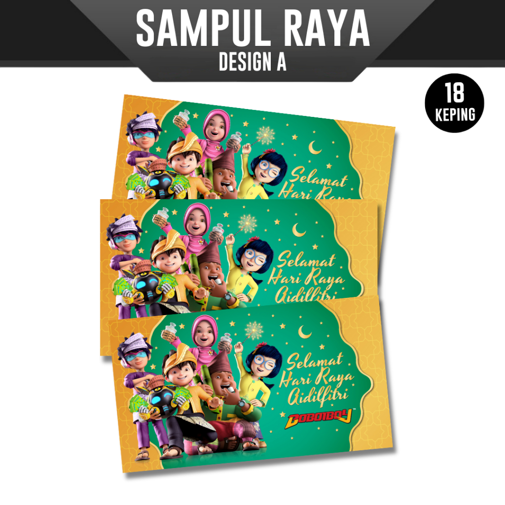 BoBoiBoy Sampul Raya - Design A (3 Packets) | Shopee Malaysia