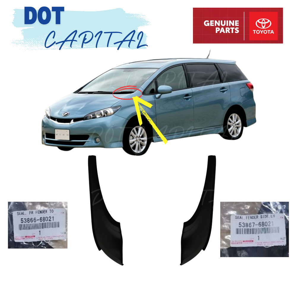 TOYOTA WISH 2009~13 Wiper Grille Seal / Garnish / Cover / Getah Cermin ...