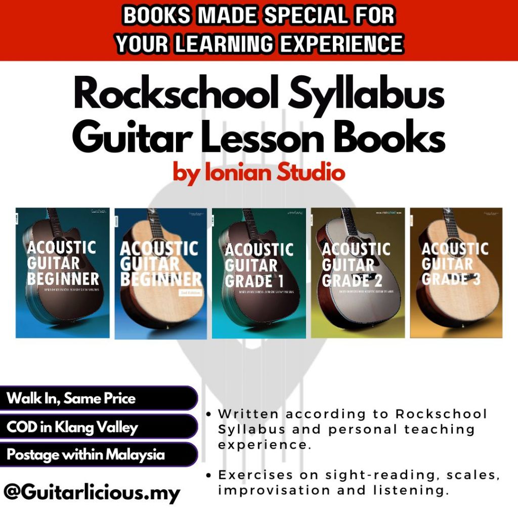 Acoustic Guitar Book - Ionian Studio From Beginner to Grade 3 / Music ...