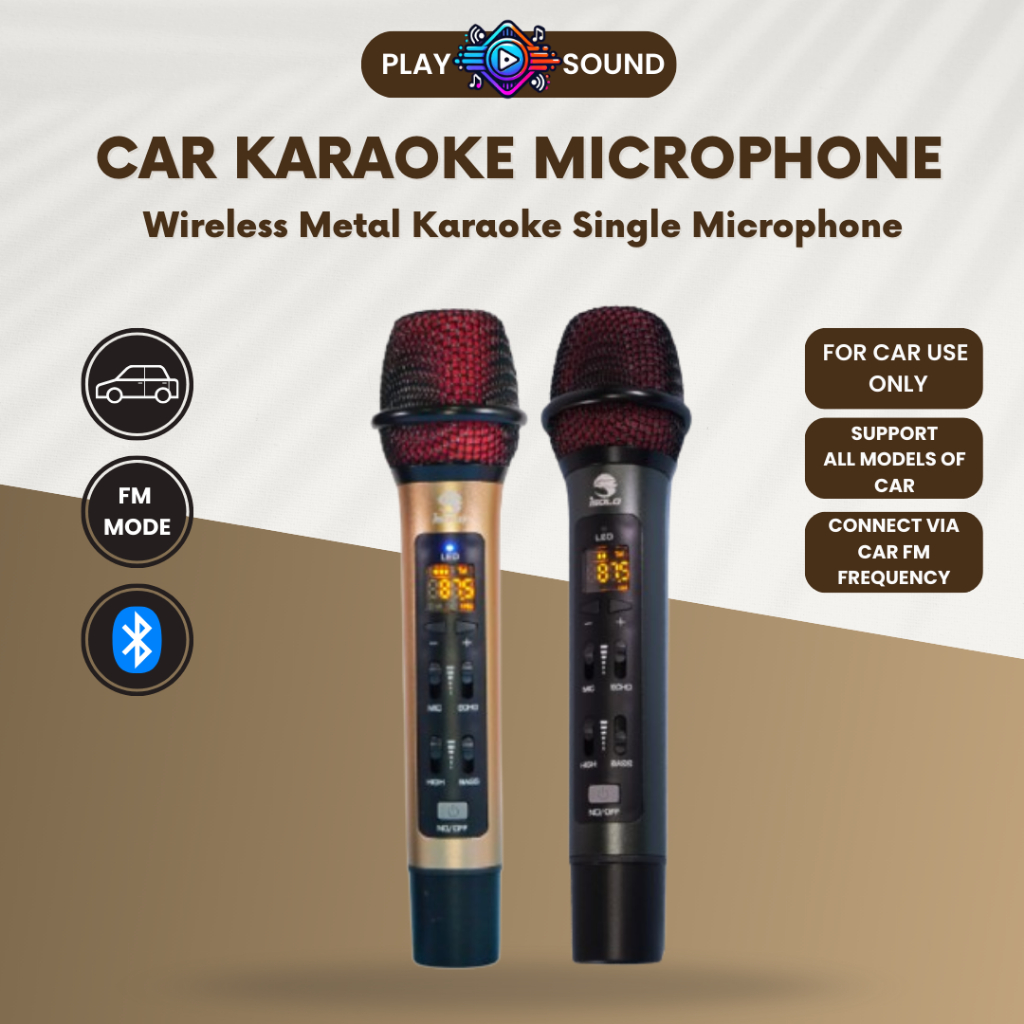 iSOLO Wireless Car Microphone Single Handheld Metal Car Mic Connect via ...