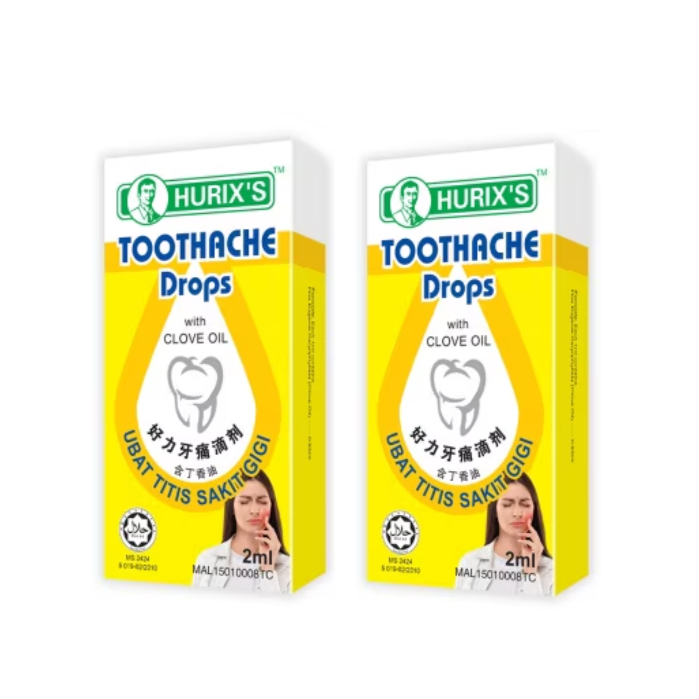 Hurix's Toothache Drops with Clove Oil 2ml x 1 Unit / 2 unit | Shopee ...