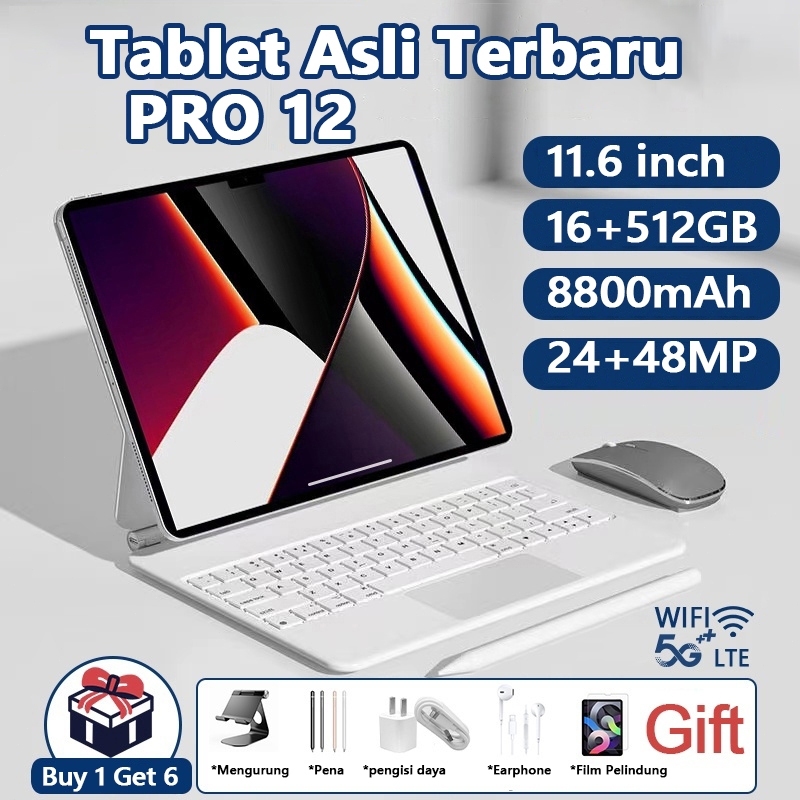 Original tablet Pro12 11.6 inch Android tablet 8800 mAh 16GB+1TB online ...