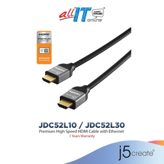 j5Create Premium High Speed 4K Ultra HD HDMI Cable with Ethernet 1M / 3M (JDC52L10 / JDC52L30)