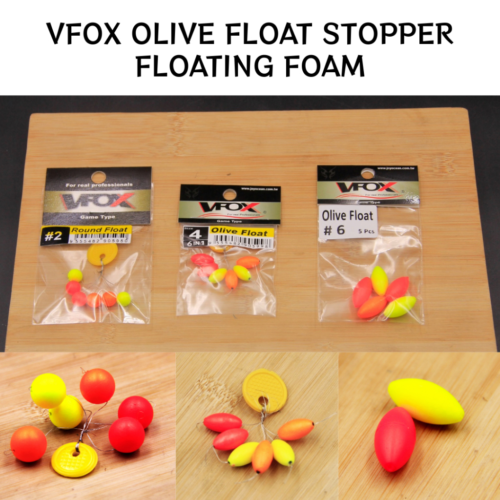 VFOX FLOAT STOPPER FISHING Round and Olive Shape Pelampung Mancing High ...