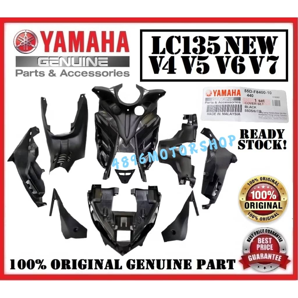 YAMAHA LC135 V4 V5 V6 V7 LC 135 INNER BLACK INNERSET COVERSET COVER SET ...
