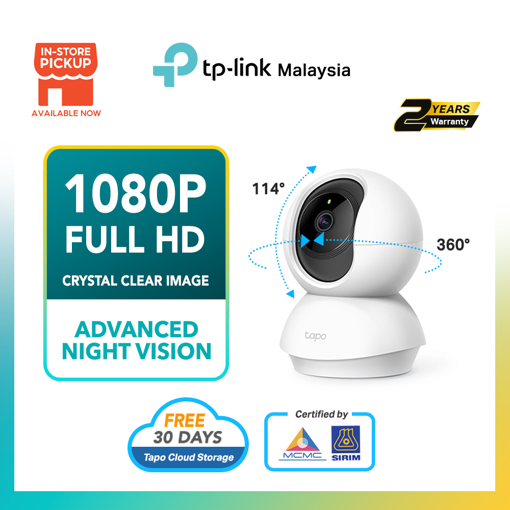 【SIRIM】 TP-Link Tapo TC70 1080P Indoor Pan/Tilt WiFi CCTV Two Way Audio ...