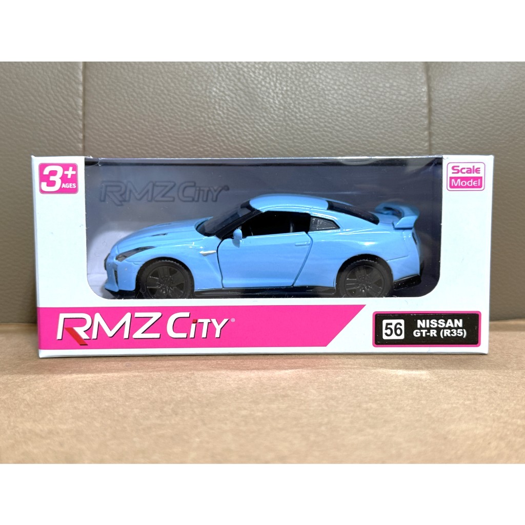 RMZ City NISSAN GTR R35 Baby Blue Diecast Car Model Collection 1/36 ...