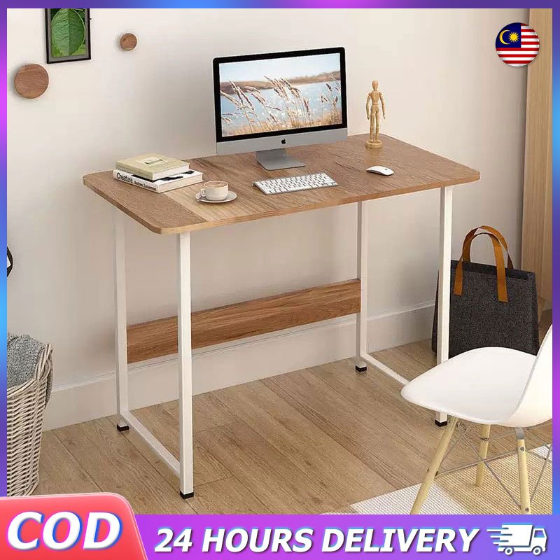 60*28cm White Meja belajar Small Study Table Simple Modern Side Table ...