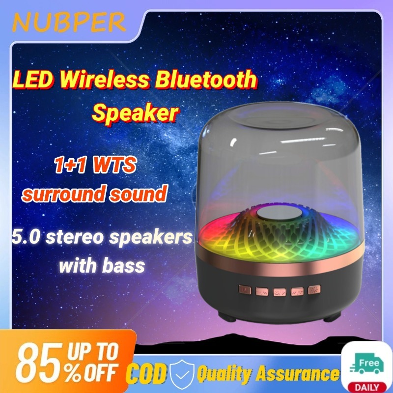 Colorful Glass Bluetooth speaker Sound Box Subwoofer Home High Volume ...