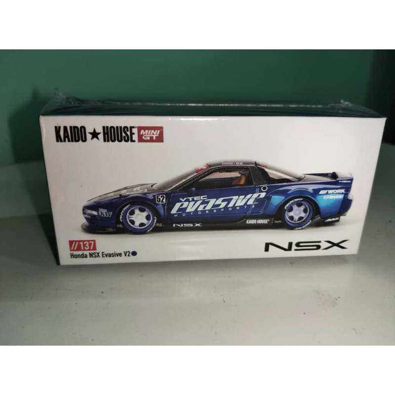 KAIDO HOUSE X MINI GT Honda NSX EVASIVE V2 Blu #KHMG137 - Scala 1/64 Sigillato