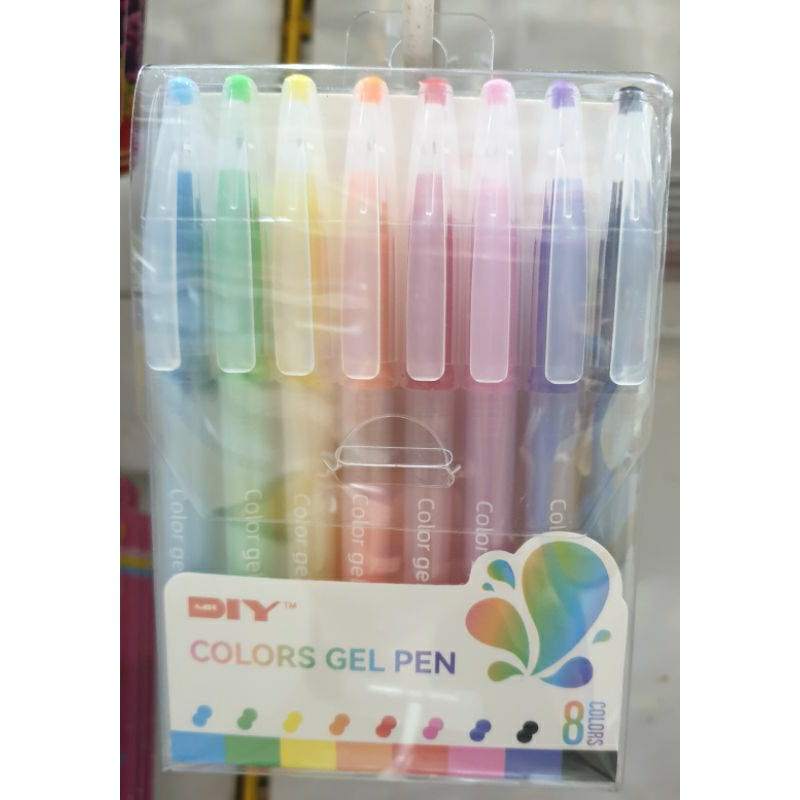 Mr DIY Brand 8 Colors Gel Pen 0.5mm Per Packet | Shopee Malaysia