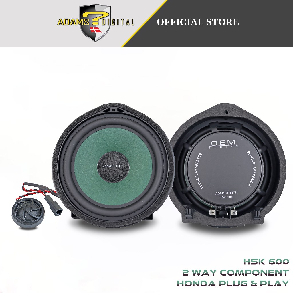 Adams Digital Honda Plug and Play 6.5 Inch 2 Way Component Car Speaker ...