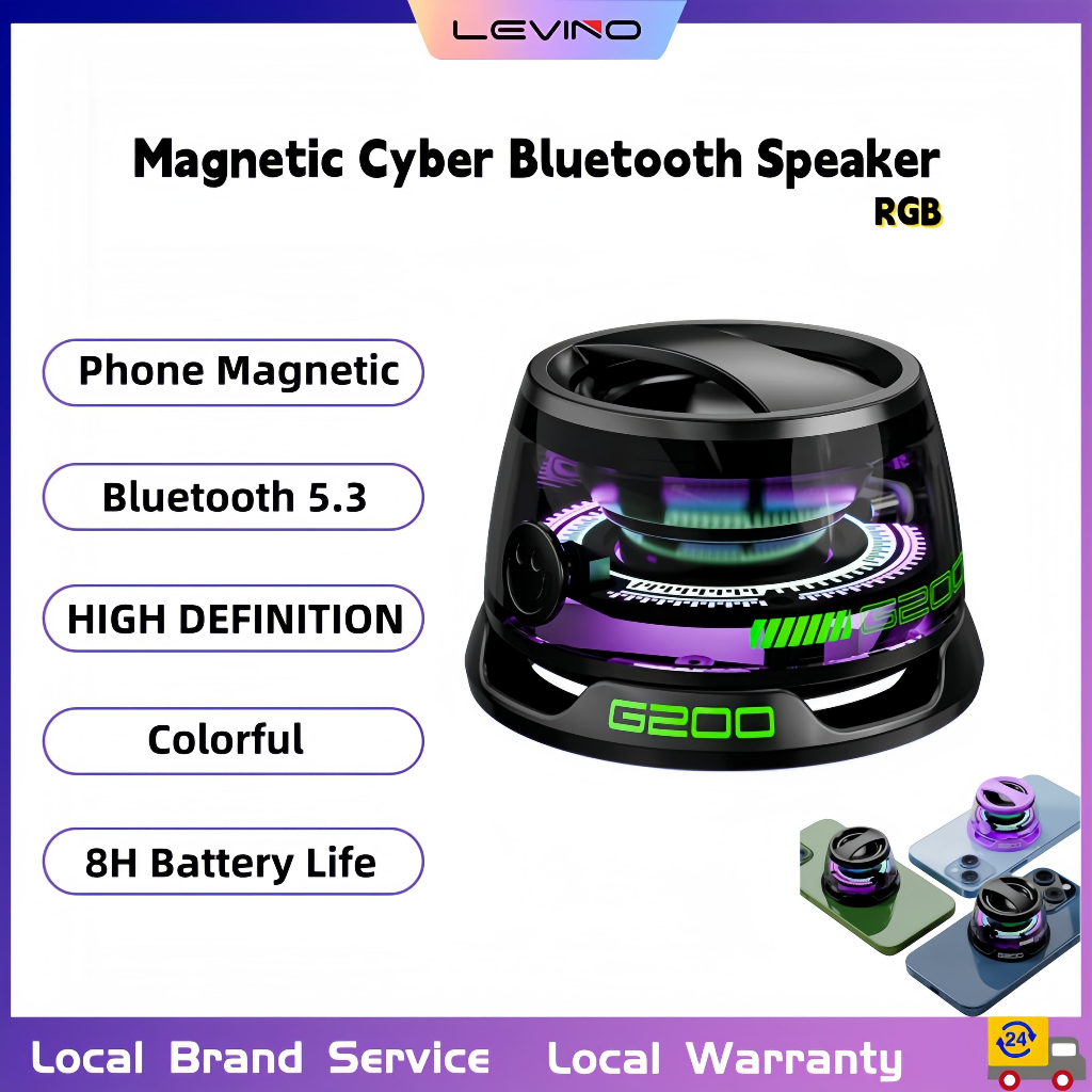 Magnetic portable Bluetooth speaker G200 mini sound box magnetic ...