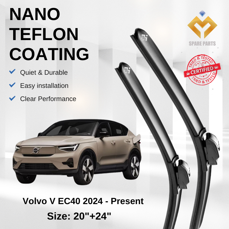 Volvo EC40 2024 Premium Japan Tech Car Wiper Blades 20”+24” Type 01/04 ...