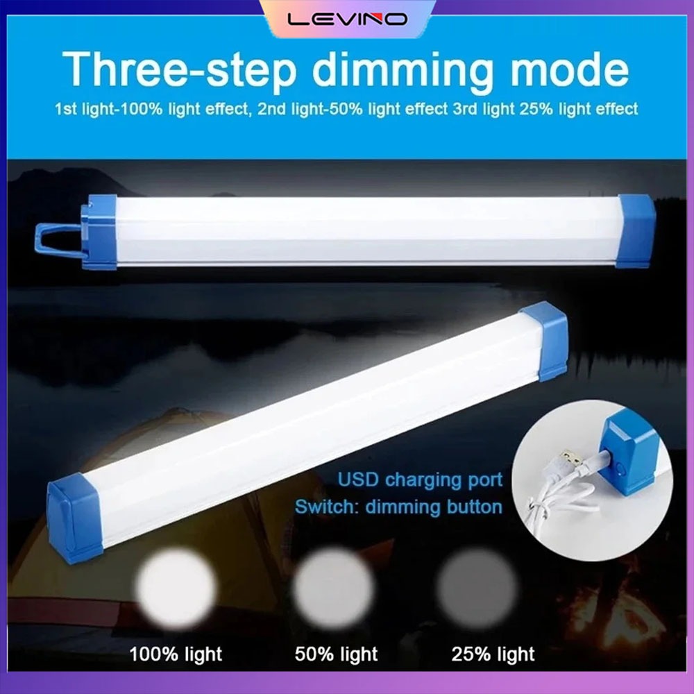 17CM-72CM LED Rechargeable Tube Camping Light Magnetic Suspension ...