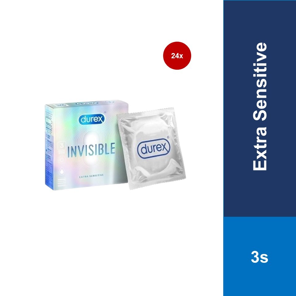 [Carton of 24] Durex Invisible Extra Sensitive 3s | Shopee Malaysia