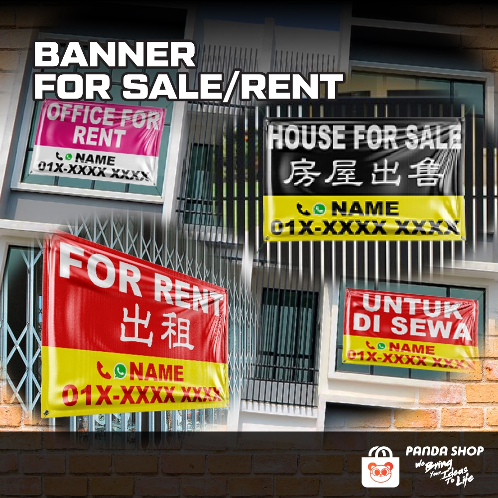 BANNER BUNTING SALE / RENT / UNTUK DI JUAL/ TO LET HIGH QUALITY READY ...