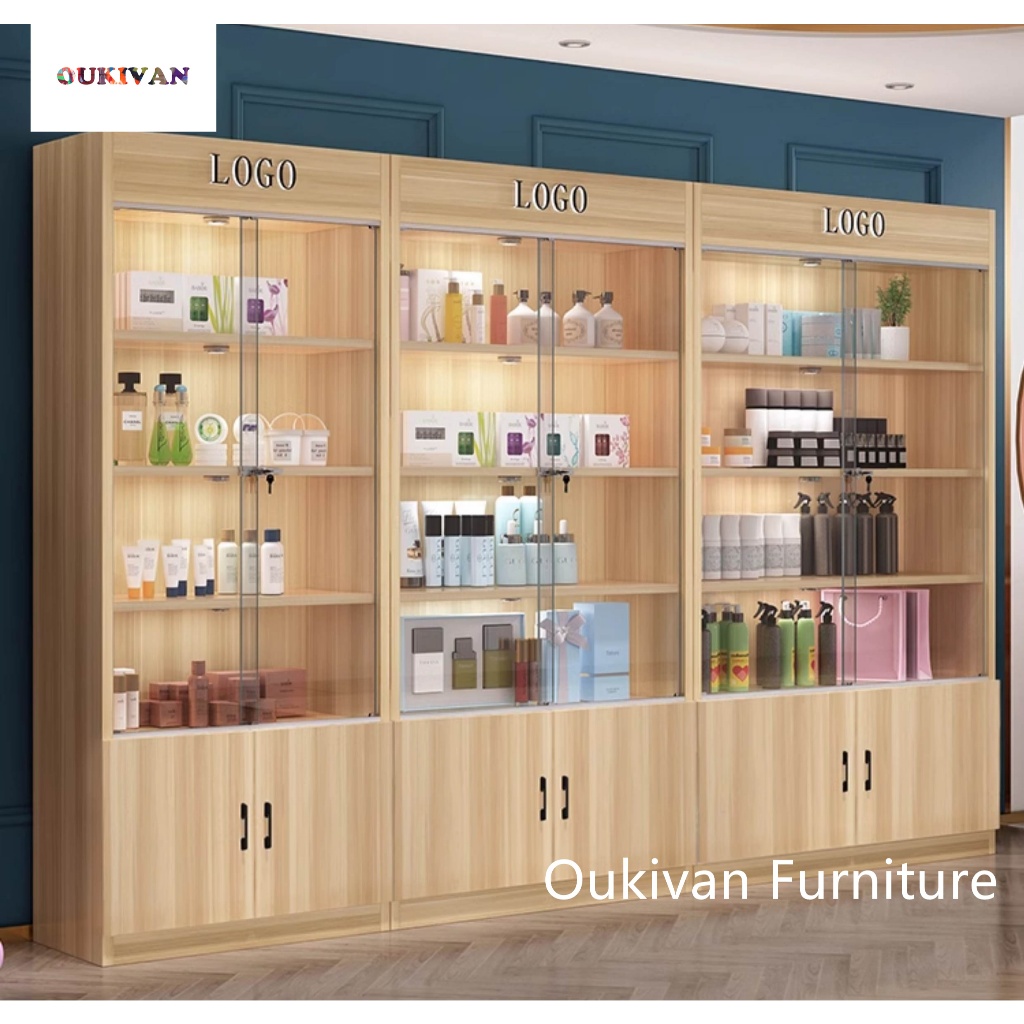 Display Rack Rak Paparan 3C Tempered Glass Door with Key Lock Thickened ...