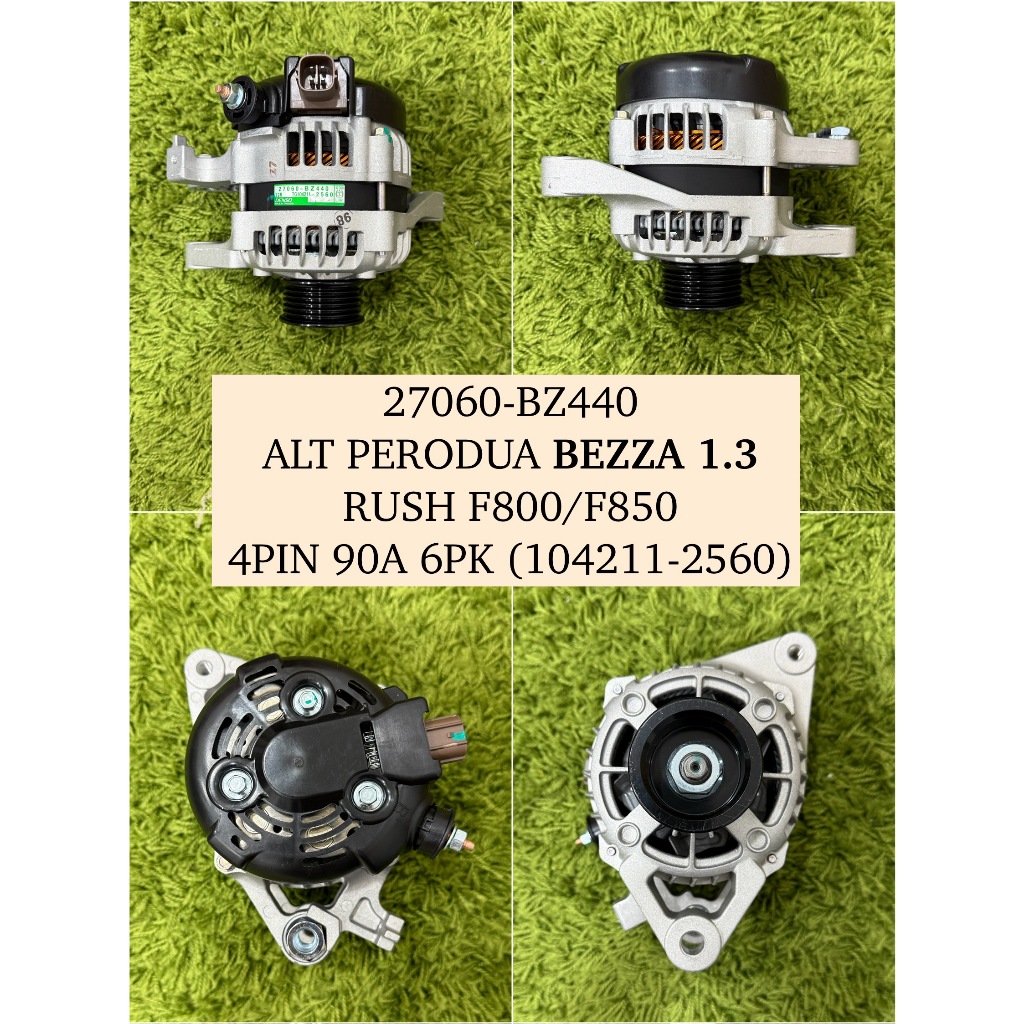 PERODUA BEZZA 1.3 TOYOTA RUSH F800/850 4PIN 90A 6PK NEW ALTERNATOR ...