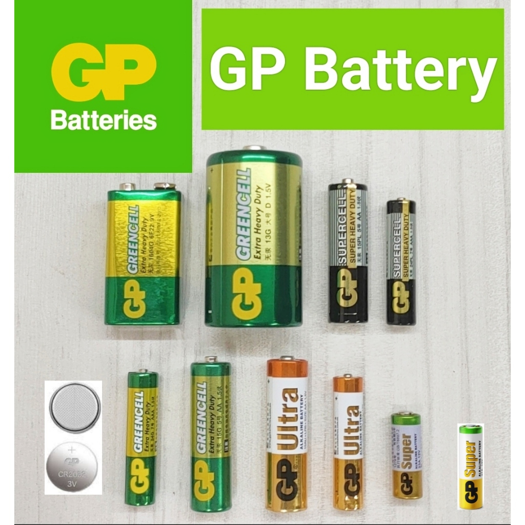 Battery GP Panasonic AAA AA 23A 27A CR2032 CR2016 R14P R20 9V GP Ultra ...