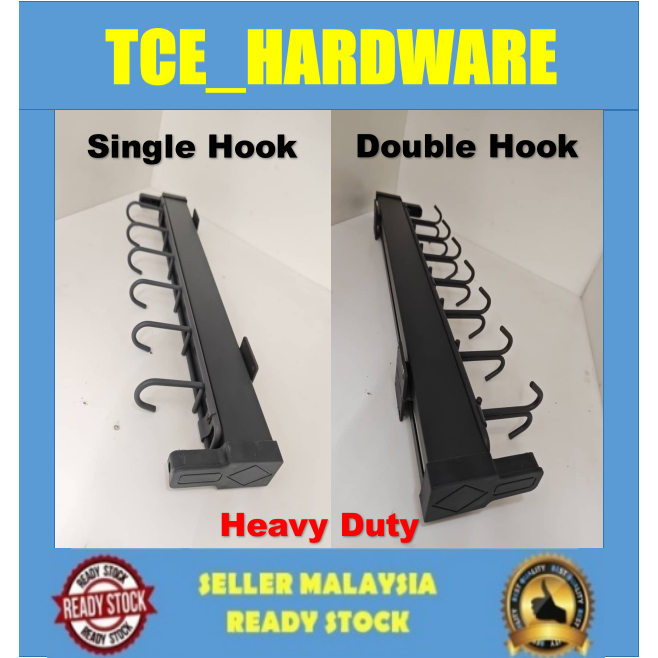 Kitchen Pull out pan & pot hanging rack HEAVY DUTY hanger/RAK RAIL ...
