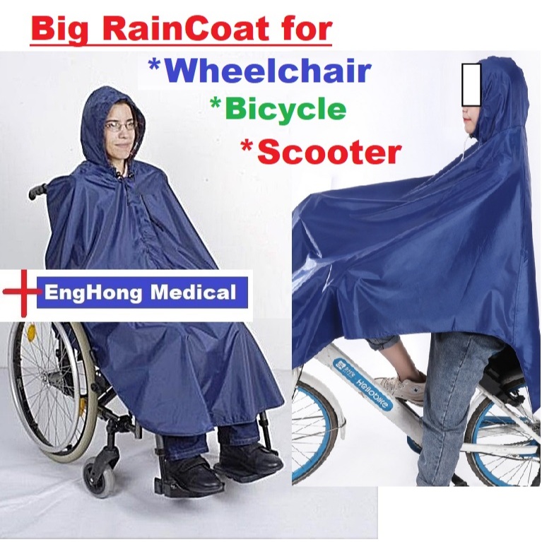 Baju Hujan Besar Wheelchair Raincoat, Motorbike Raincoat,Scooter Rain ...