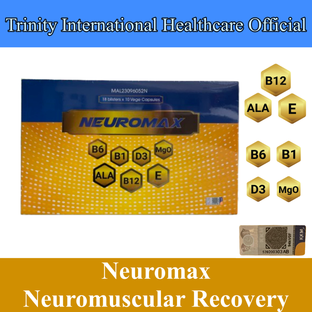 Neuromax 180's - Contains Vitamin B1, B6, B12, D3, Vit E, ALA, Mg ...
