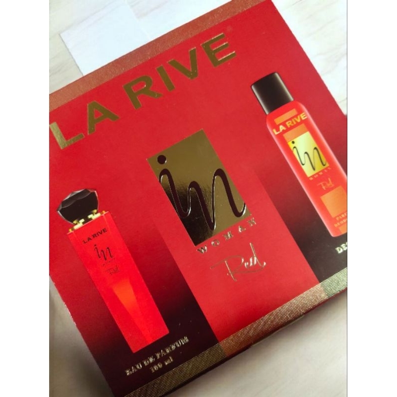 ORIGINAL LA RIVE IN WOMAN RED GIFTSET (PERFUME & DEODORANT SPRAY ...