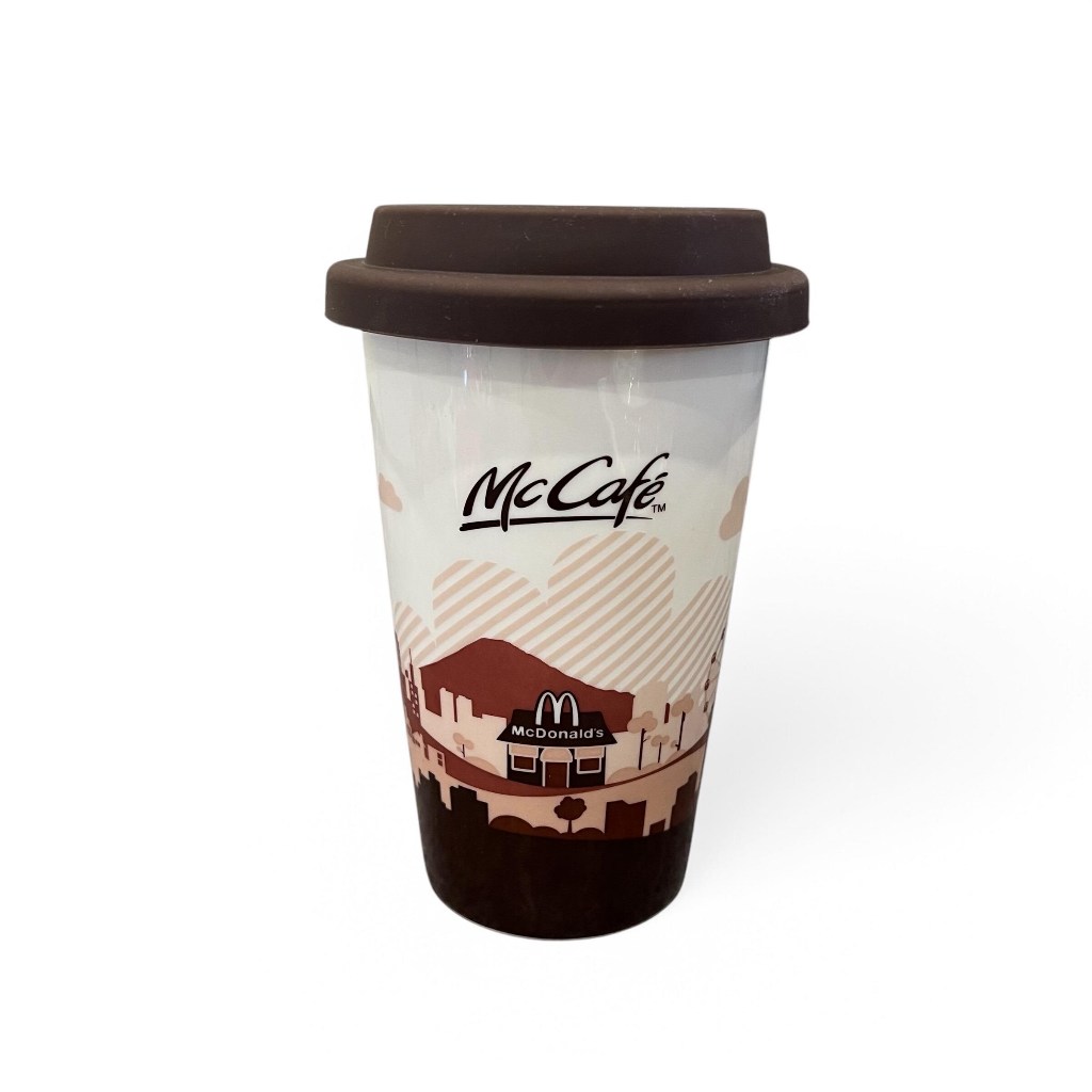 Mcdonalds McCafe Ceramic Double Wall Coffee Tea Latte Tall Mug Cup ...