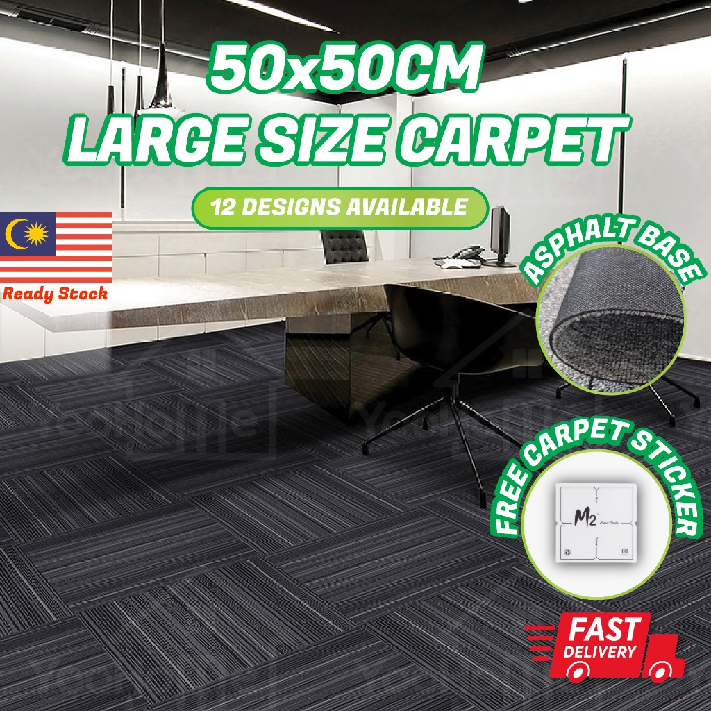 50X50CM Carpet Non Slip Floor Tiles Non-Slip Carpet Office Bedroom ...