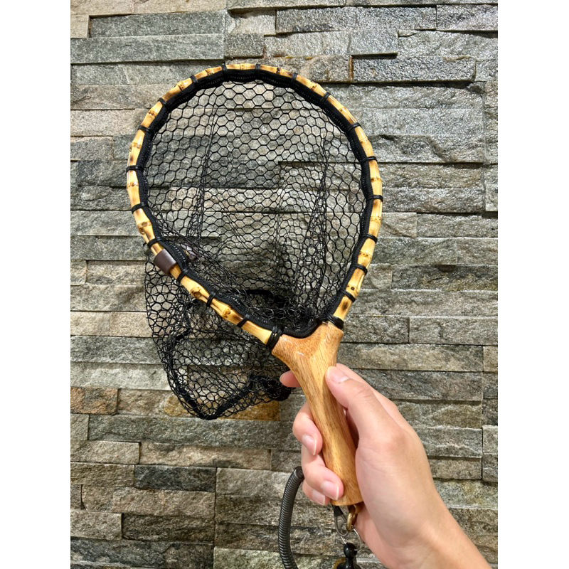 (Medium size)READY STOCK Tangguk Fishermen wood hand net Sauk sikang ...