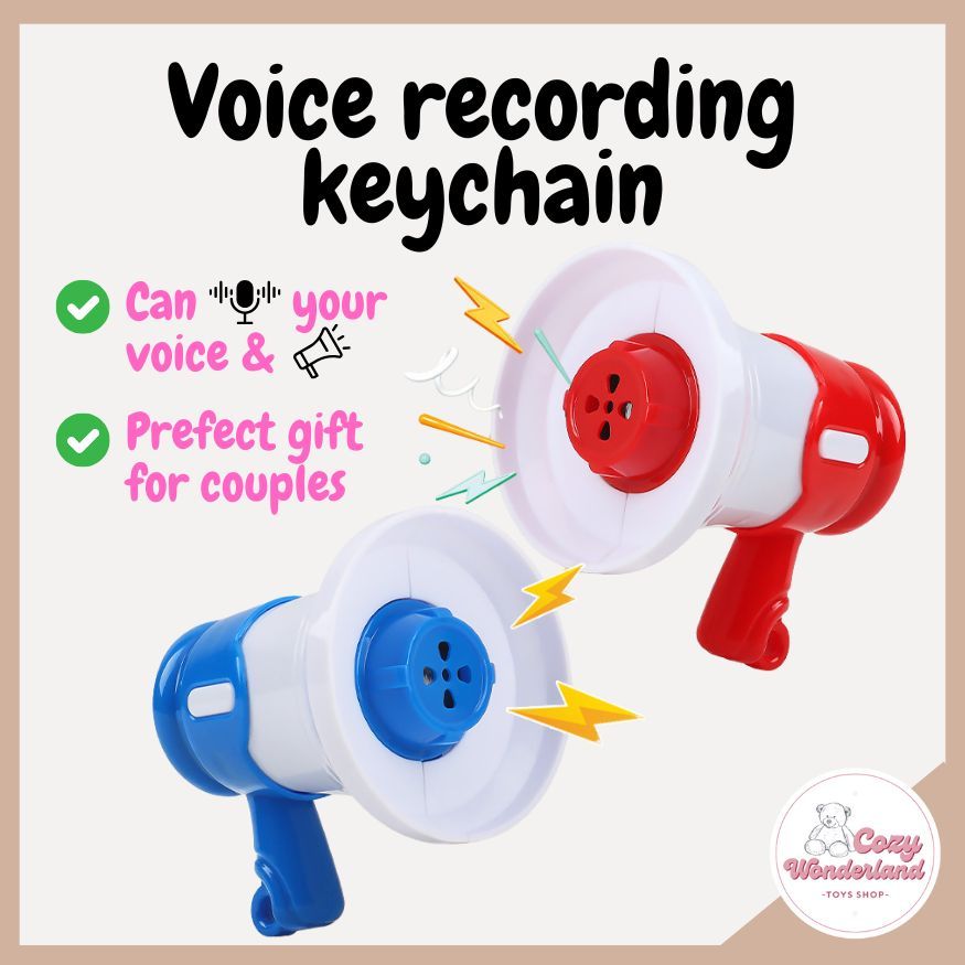 [RECORD YOUR VOICE] Voice Recorder Keychain Small Speaker Message ...