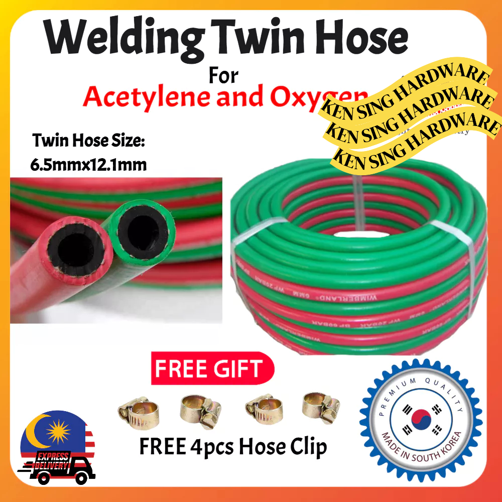 Welding Twin Hose for Oxygen and Acetylene Gas Hose 6.5mmX12.1mm ...