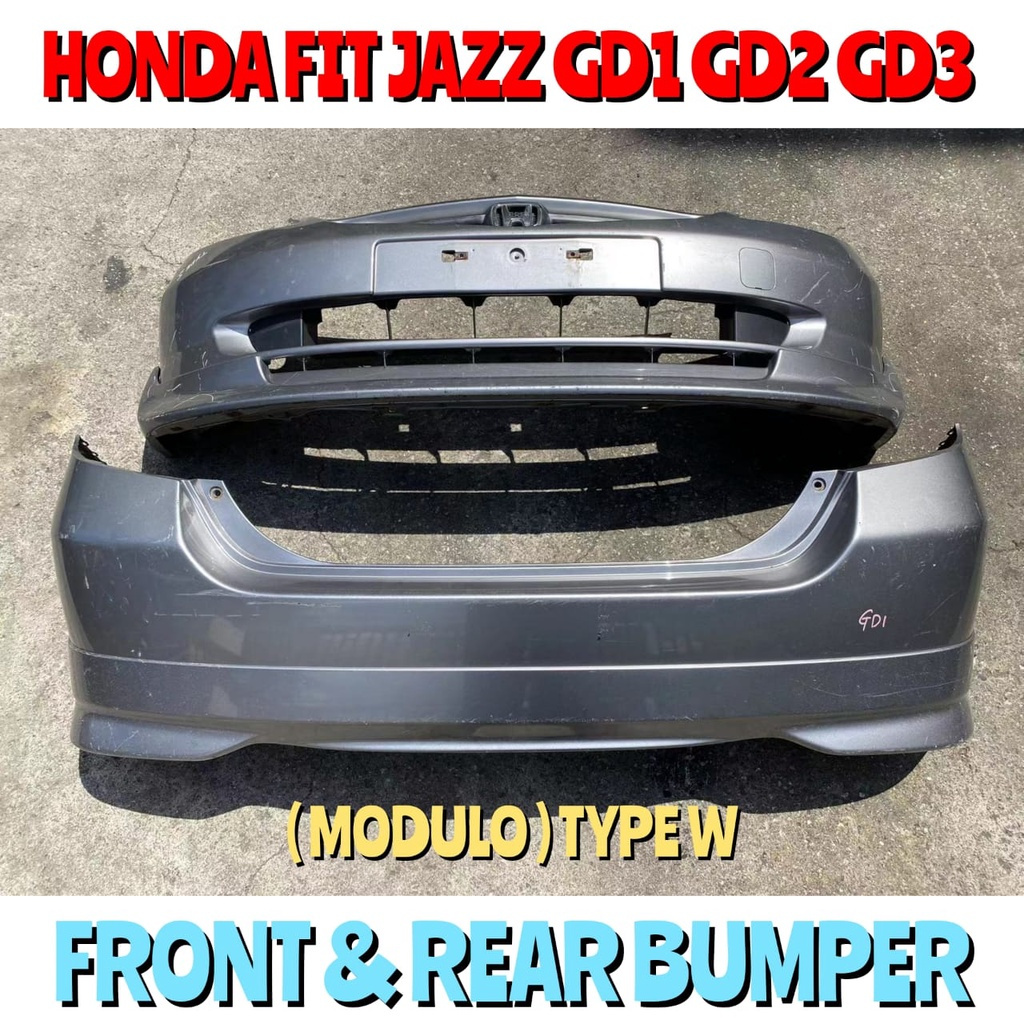 Honda Fit Jazz GD1 GD2 GD3 Front Bumper & Rear Bumper With Lips ...