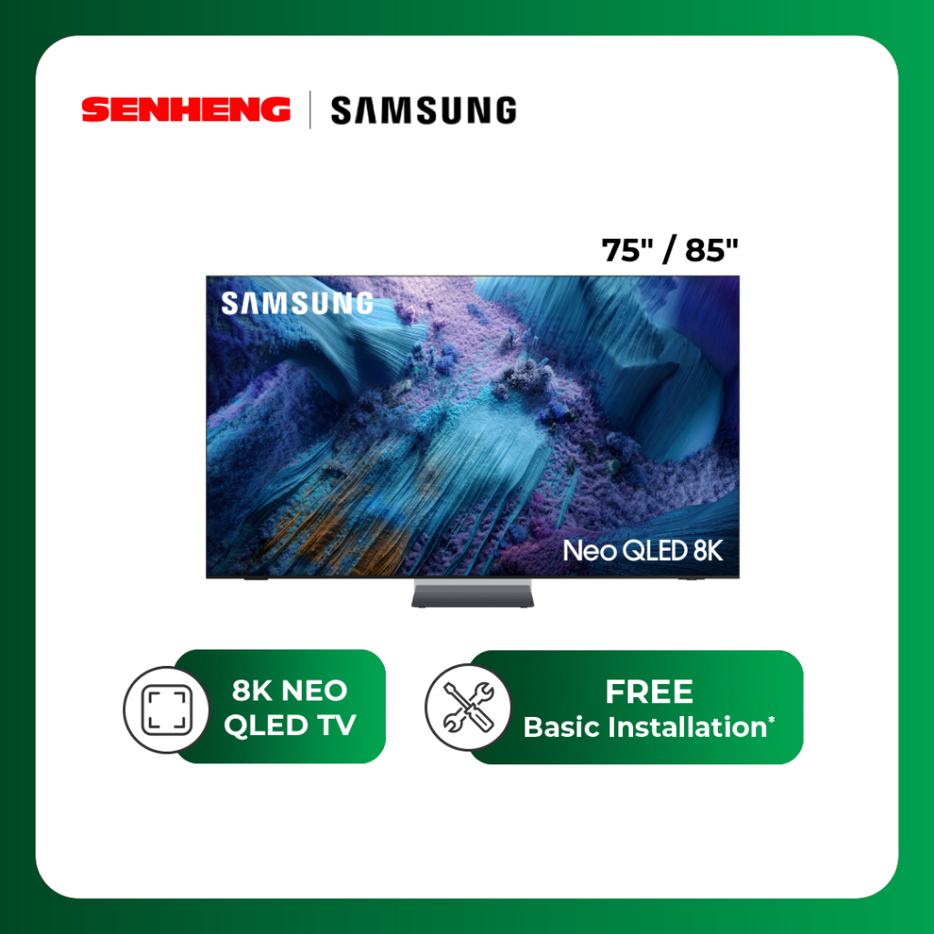 Samsung Neo QLED QN990F 8K Samsung Vision AI Smart TV Television (2025 ...