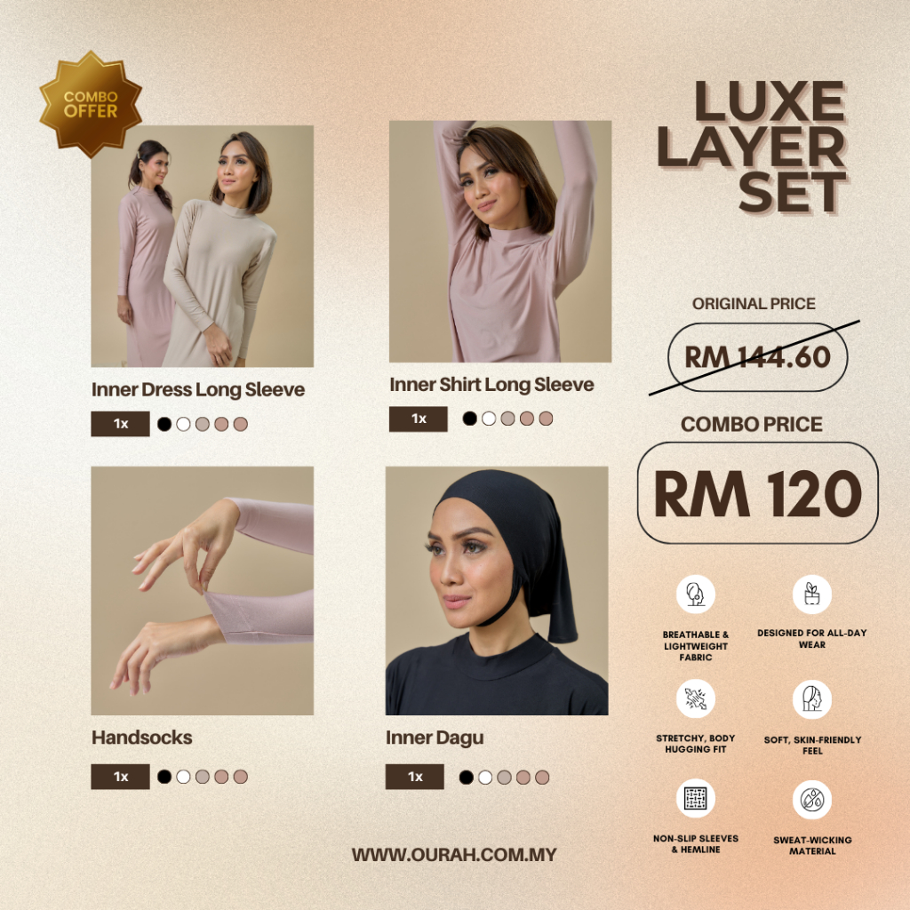OURAH ESSENTIALS - LUXE LAYER SET Innerwear set wanita | Shopee Malaysia