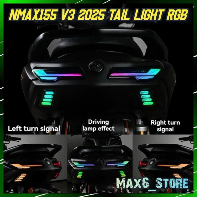 NMAX155 V3 2025 Integrated Rear Tail Lamp Light RGB Rainbow LED Yamaha ...