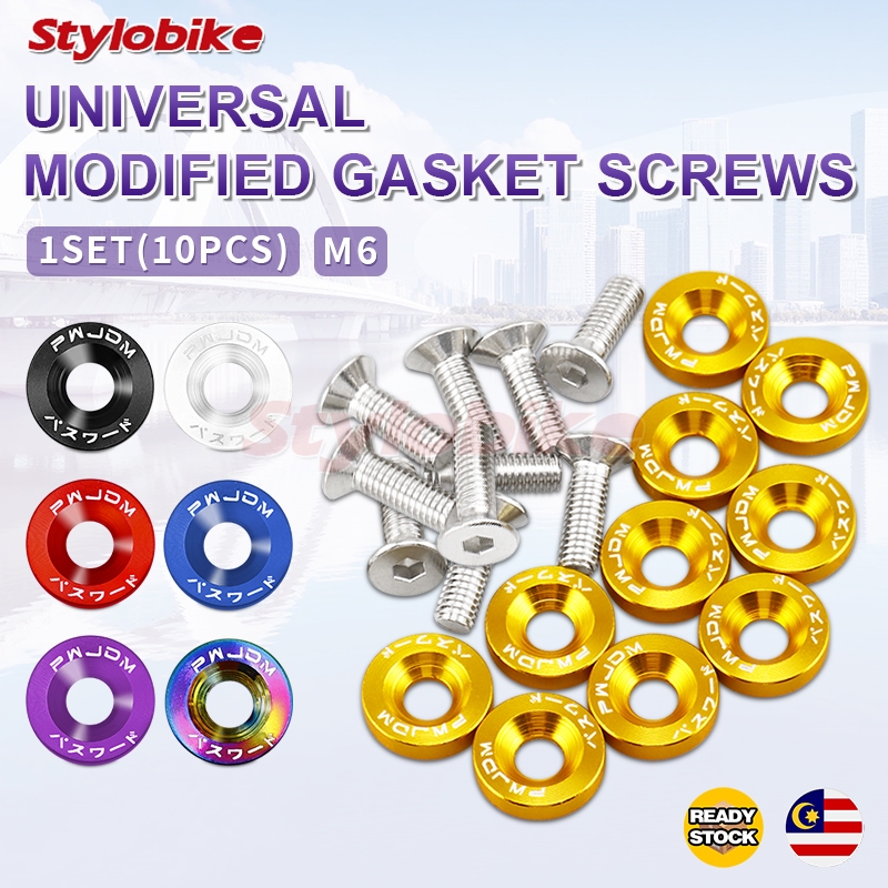 Universal Screw M6 JDM Style Motorcycle 10 PCS Modified Hex Fasteners ...